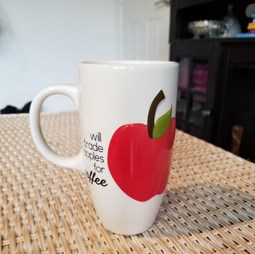 🍎☕Adorable Mud Pie Apple Teacher 24oz. Travel Coffee Mug